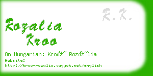 rozalia kroo business card